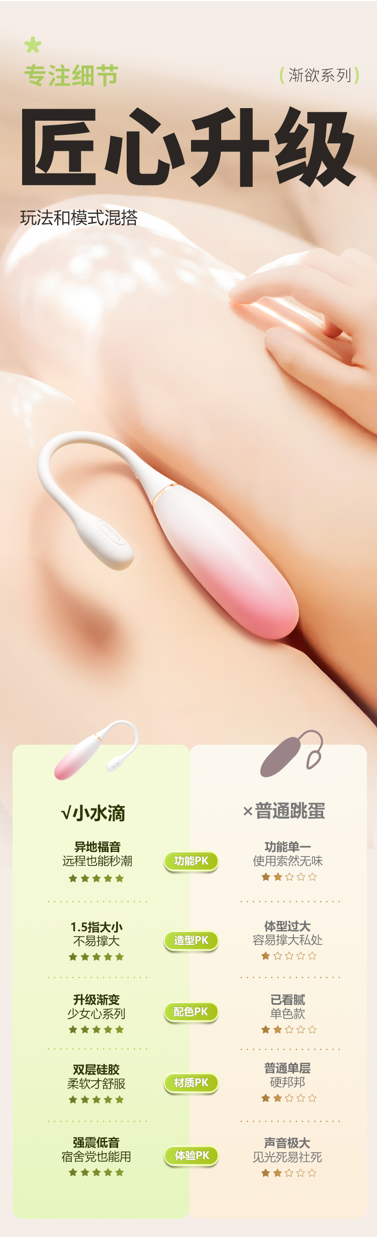 安可尼小水滴情趣跳蛋迷你顶震远程app控制