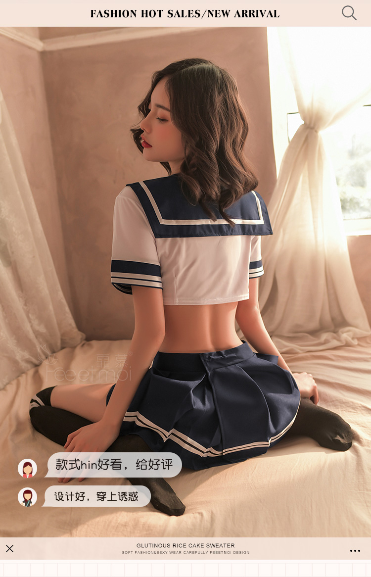 霏慕清纯甜美学生水手服
